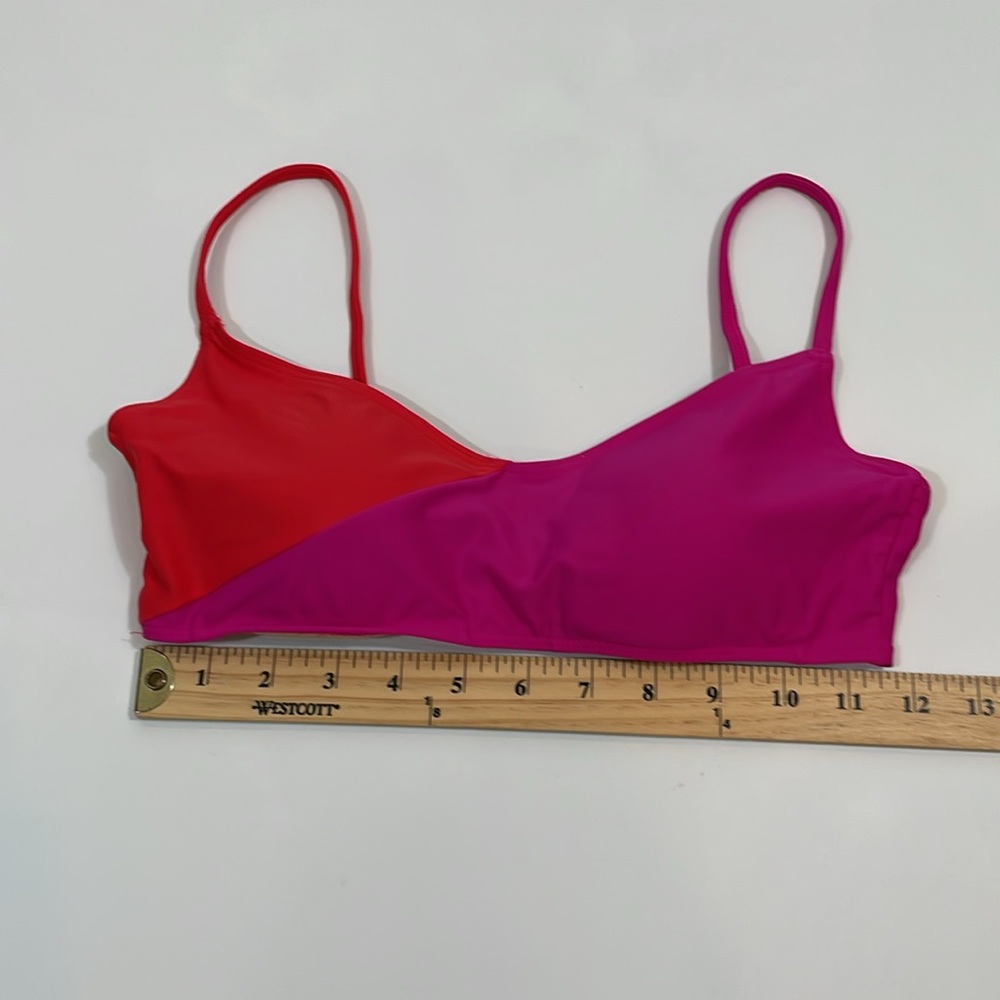 Summersalt Bikini Top Size 2 Pink And Red Adjustable Shoulder Straps EUC - Picture 4 of 10